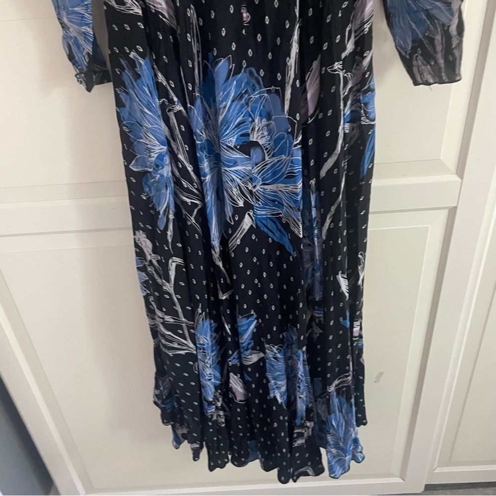 Free People Botanical Night Blue First Kiss Printed Maxi Dress - 37397 - Picture 7 of 12